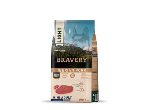 Bravery dog Adult Light Mini grain free Iberian pork 2 kg  