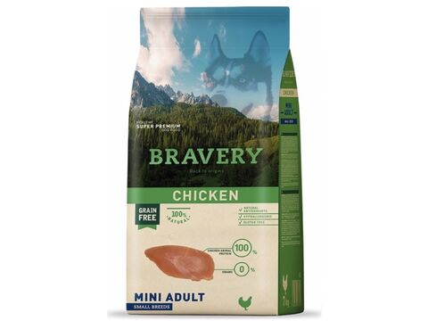 Bravery dog Adult mini grain free chicken 7 kg 