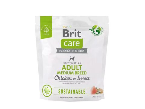 Brit Care Dog Sustainable Adult Medium Breed 1 kg chicken + insect