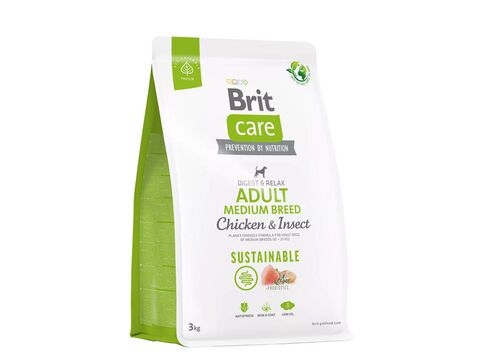 Brit Care Dog Sustainable Adult Medium Breed 3 kg chicken + insect