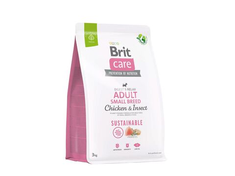 Brit Care Dog Sustainable Adult Small Breed 3 kg chicken + insect