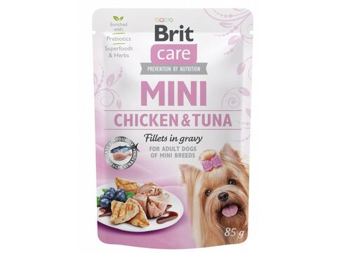 Brit Care Mini Chicken & Tuna fillets in gravy 85g kapsa 3.052 