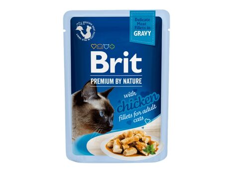 Brit Premium Cat D Fillets in Gravy with Chicken 85g