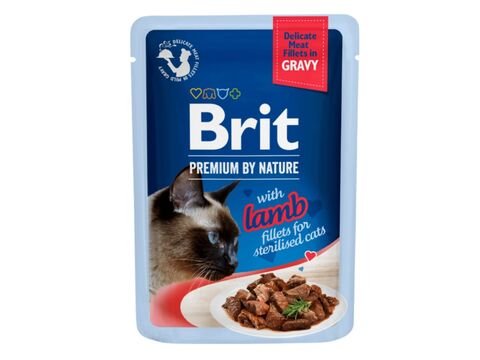 Brit Premium Cat Delicate Fillets 85 g jehně sterilesed ve šťávě kapsa 