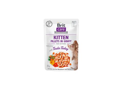 Brit Care Cat Kitten, Fillets in Gravy with Tender Turkey 85 g pouch 4.065