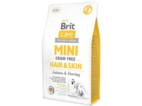 Brit Care Mini Grain Free Hair & Skin 2 kg + dárek Brit Mono Protein Beef 400 g  