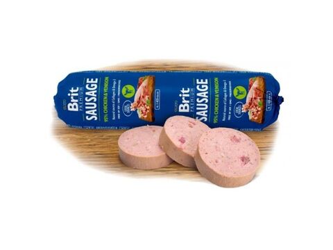 Brit premium sausage kuře a zvěřina 800 g salám   3.068