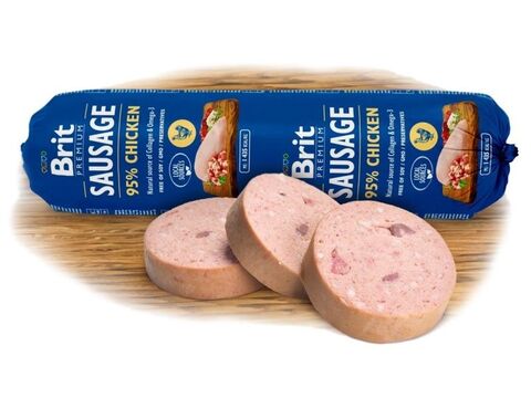 Brit premium sausage kuře 800 g salám    