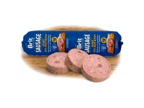 Brit premium sausage hovězí 800 g salám Sport formula 