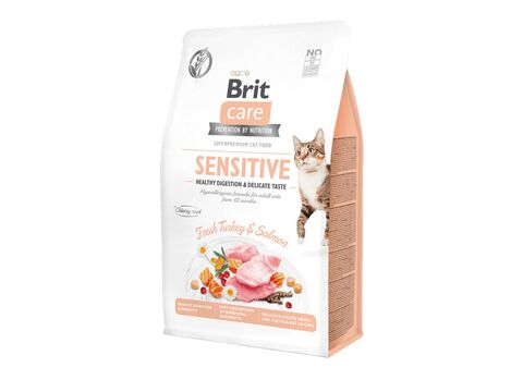 Brit Care Cat Grain-Free Sensitive Healthy Digestion & Delicate Taste 400 g krůta a sal.+d