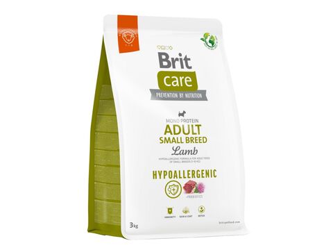 Brit Care Dog Hypoallergenic Adult Small Breed  Lamb & rice 3 kg +dárek Brit Mono Protein 