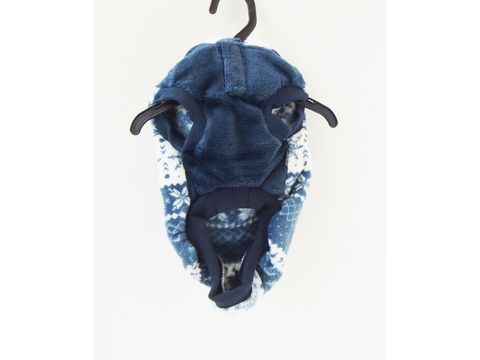 Nayeco bunda pro psa Laponia plyšová zateplená s kapucí modro bílá 60 cm obvod 65 cm dopro