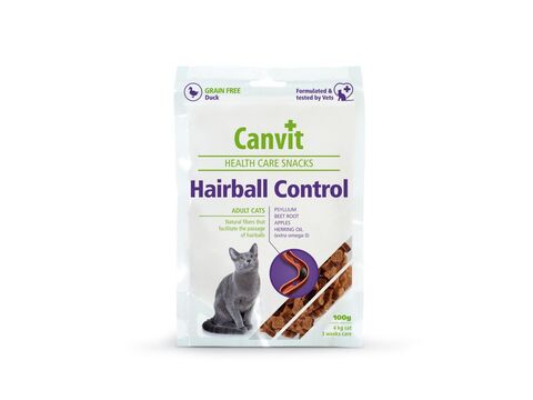 Canvit Snack Hairball Control 100g kachna na zažívání 