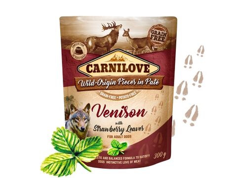 Carnilove Dog Pouch paté Venison with Strawberry Leaves 300 g 3.190 