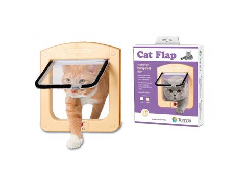 Cats Flap kočičí dvířka 15.5 x 14 /20,5 x 22,5 cm vnitřní rozměr písková 3483