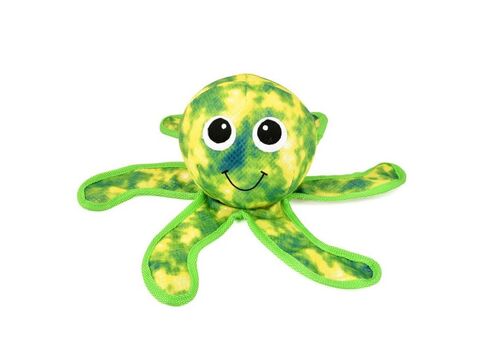 Nayeco hračka pro psa chobotnice 25 cm látková, šustící a pískací zelená