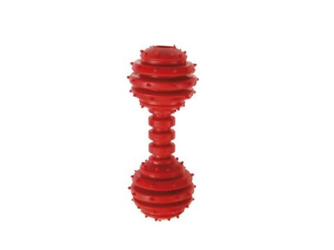 Tatrapet hračka pro psa dentální činka 12 cm, guma, červená