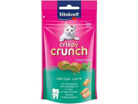 Vitakraft Crispy Crunch 60 g dental care, s mátový olejem+dárek Vitakraft cat Liquid-snack