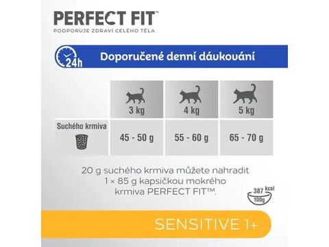Perfect fit cat Adult Sensitive 750 g krůtí + dárek hravá miska