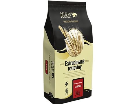 Delikan těstoviny extrudované 3kg s mrkví