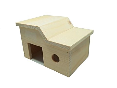 Truhlářství Zimný Domek pro křečka zalomená střecha 19 x 12 x 13,5 cm ZV 152