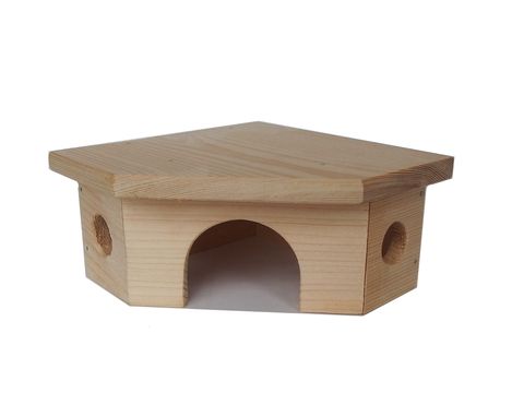 Truhlářství Zimný Domek pro myšku rohový 13 x 6,5 x 13 cm ZV 111