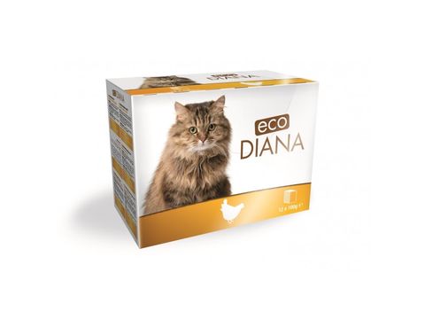 eco Diana kapsa 12 x 100 g kuřecí kousky v omáčce 