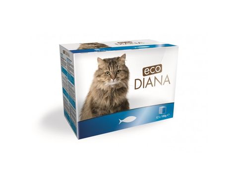 eco Diana kapsa 12 x 100 g rybí kousky v omáčce