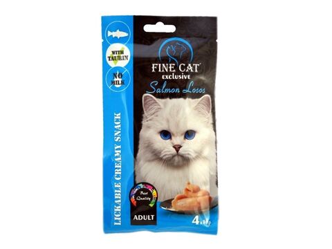 FINE CAT Exclusive krémová svačinka pro kočky losos 4 x 15 g