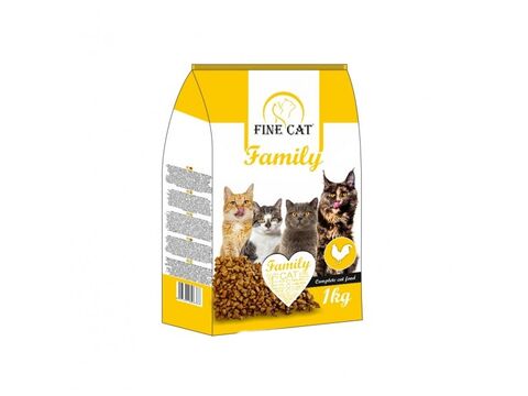 FINE CAT Family granule pro kočky s drůbežím 1kg
