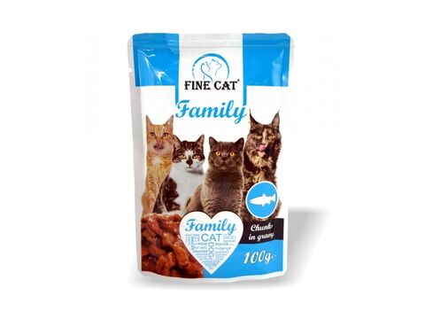 FINE CAT Family kapsička pro kočky s rybou 100g