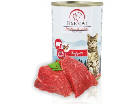 Fine cat Fon 400 g 70 % masa hovězí paté 
