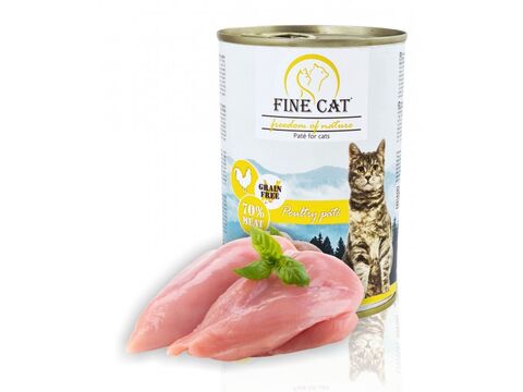 Fine cat Fon 400 g 70% masa drůbeží paté 