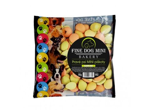 FINE DOG Bakery piškoty Mini mix 80 g barevné  