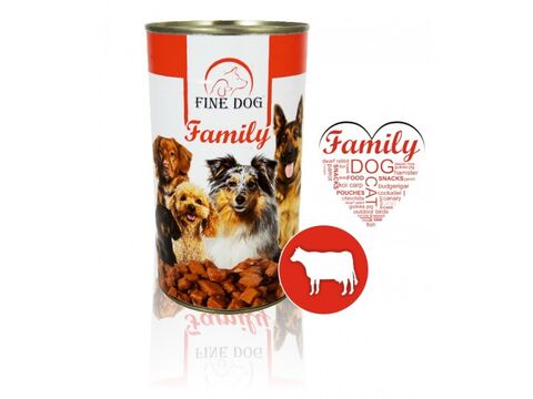 FINE DOG Family konzerva pro psy s hovězím 1240 g  