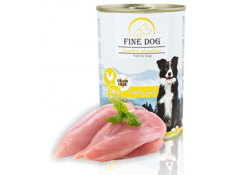 Fine dog Fon 70 % masa drůbeží 400 g konzerva 