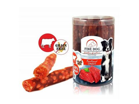 Fine Dog Fon funkční masová tyčinka hovězí 25 ks v dóze