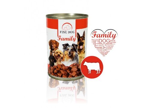 FINE DOG Family konzerva pro psy s hovězím 415 g  