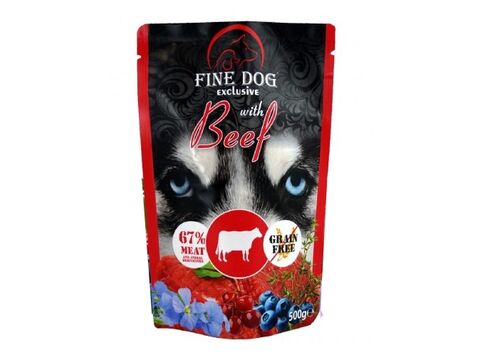 Fine Dog XXL kapsa pro psy s hovězím 500 g