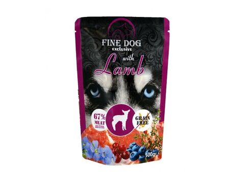 Fine Dog XXL kapsa pro psy s jehněčím 500 g