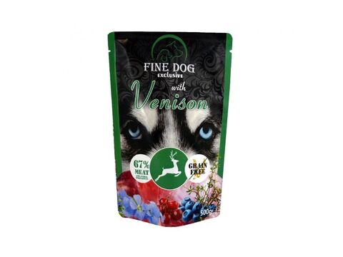 Fine Dog XXL kapsa pro psy se zvěřinou 500 g