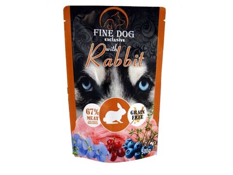 Fine Dog XXL kapsa pro psy s králíkem 500 g