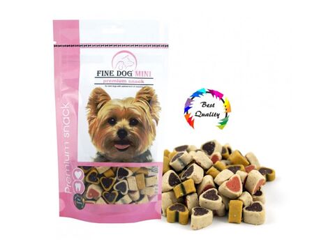 Fine Dog Mini srdíčka soft mix 100 g  