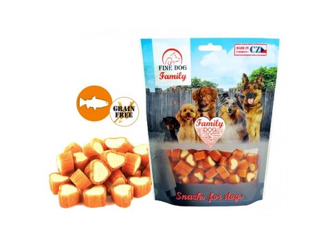 FINE DOG Family - lososová srdíčka 200 g