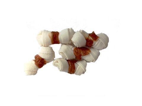 FINE DOG MINI Uzel bůvolí obalený kuřecím masem 25ks / 320g 