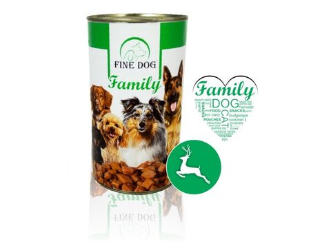 FINE DOG Family konzerva pro psy se zvěřinou 1240 g  