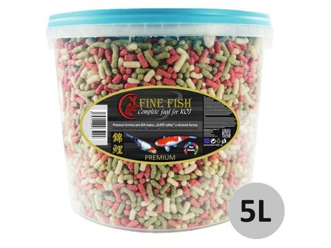 FINE FISH KOI Color Sticks Mix premium 5 l tyčinky vědro