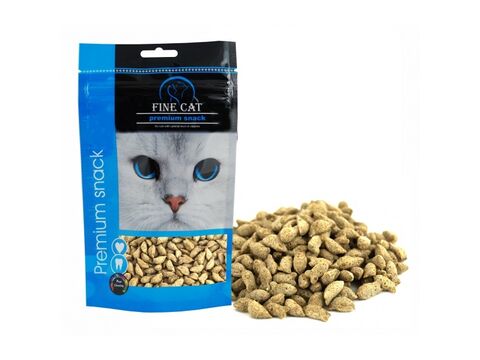 FINE CAT Rybí Crunchy se šantou kočičí 80 g 