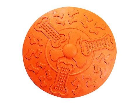 Flamingo hračka pro psa létající talíř 18 cm oranžový