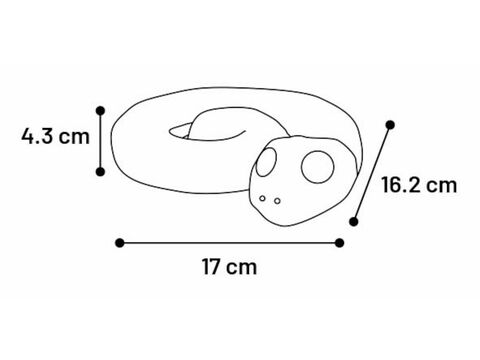 Flamingo hračka pro psa pískací had na pamlsky 17 x 16,2 x 4,3 cm, guma/TPR červená